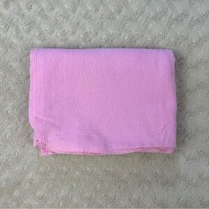 George Solid Pink Flannel Baby Receiving Blanket Cotton